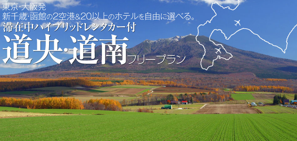 道央・道南周遊！レンタカー付北海道ツアー