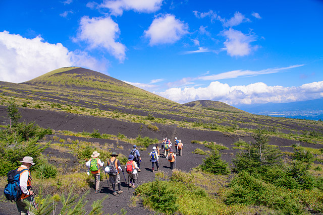 富士下山風景