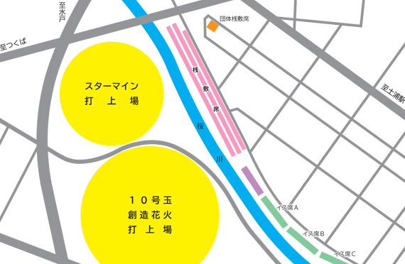 観覧席の場所について