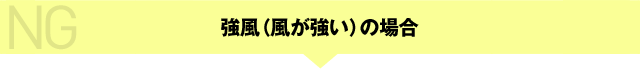 強風（風が強い）の場合