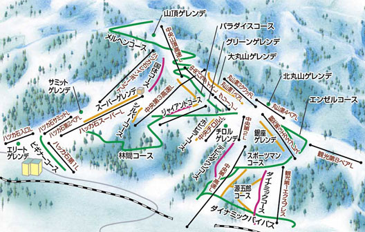 石打丸山スキー場 ゲレンデマップ