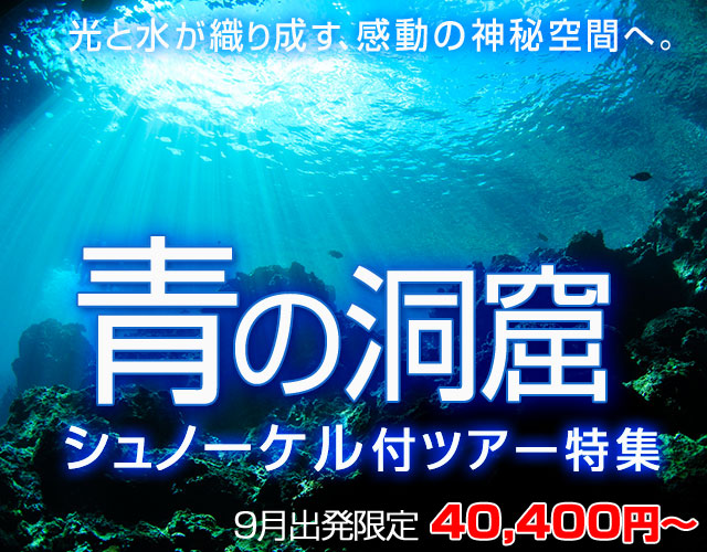 青の洞窟シュノーケルツアー付 沖縄ツアー特集